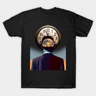 Doomsday Clock 2023 No 1: Ninety Seconds Left to Go  on a Dark Background T-Shirt